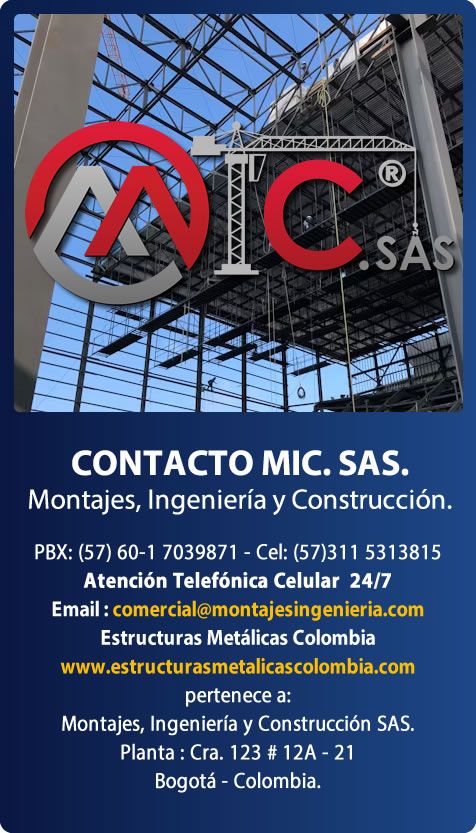 Formulario de Contacto Montajes, Ingeniería y Construcción MIC SAS. en Bogotá, Colombia