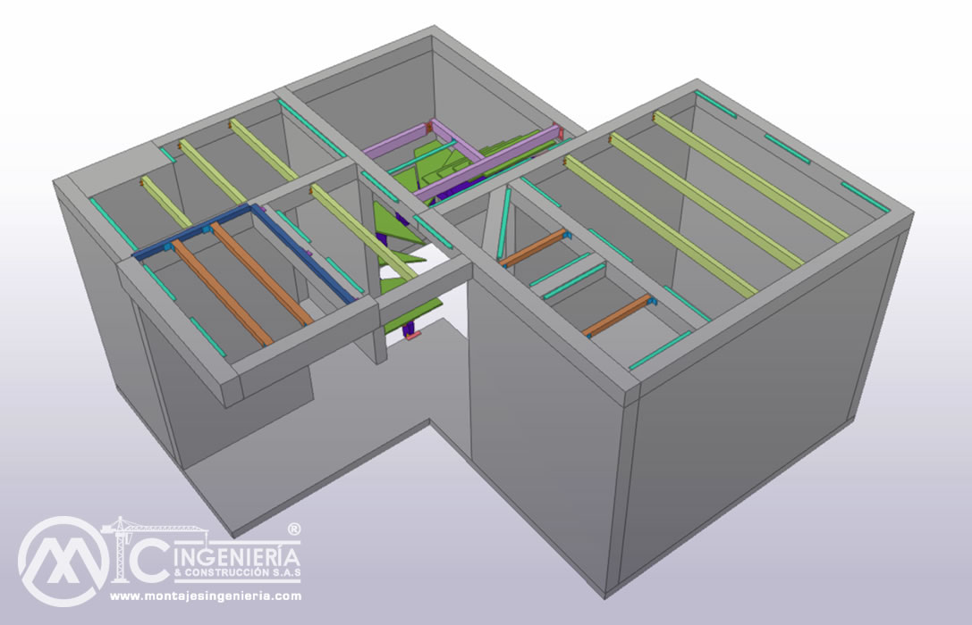Diseño estructural y construcción de estructuras en acero en Bogotá, Colombia. Montajes, Ingeniería y Construcción. MIC SAS.