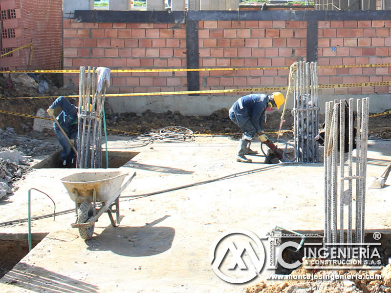 Edificación y construcción de cimientos, anclajes y bases estructurales en Bogotá, Colombia. Montajes, Ingeniería y Construcción. MIC SAS