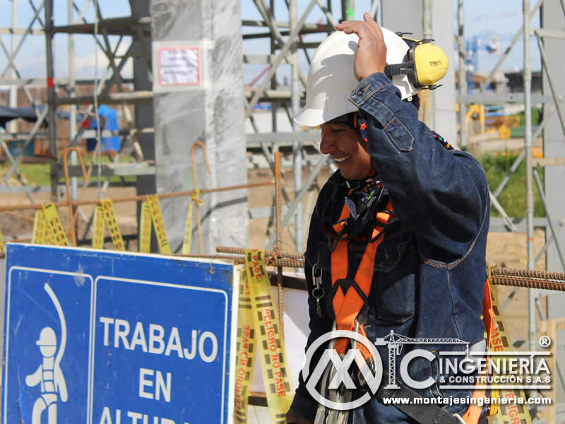 Seguridad y salud en el sitio de construcción de estructuras en acero en Bogotá, Colombia. Montajes, Ingeniería y Construcción. MIC SAS