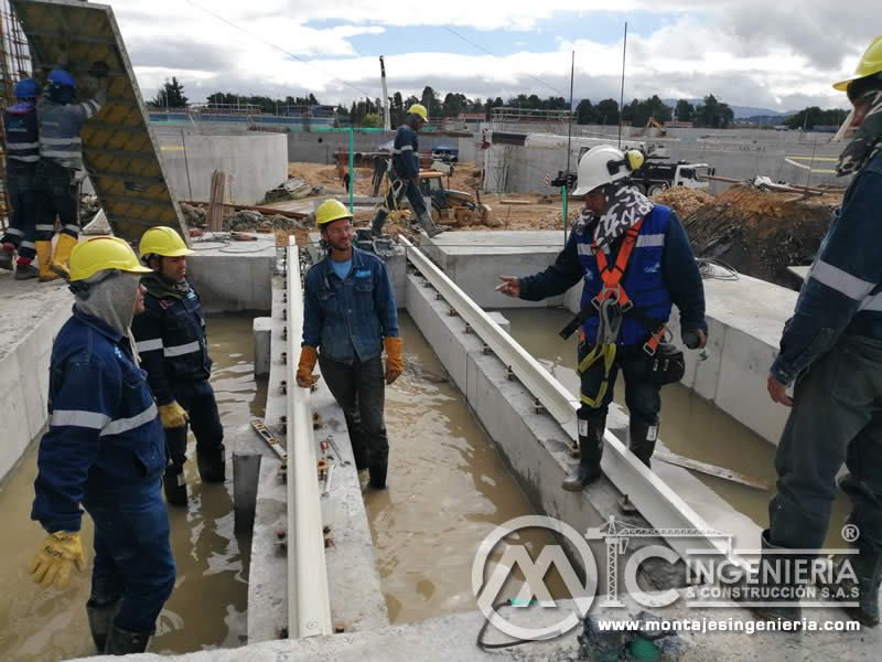 Construcción de plataformas de concreto y perfiles metálicos estructurales en Bogotá, Colombia. Montajes, Ingeniería y Construcción. MIC SAS
