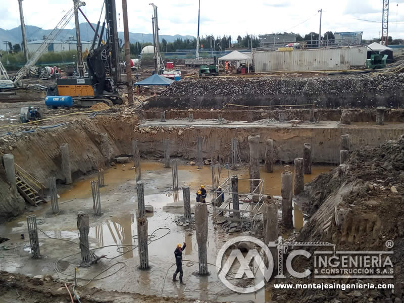 Preparación de suelos para construcción de cimentación y anclajes de estructuras metálicas en Bogotá, Colombia. Montajes, Ingeniería y Construcción. MIC SAS