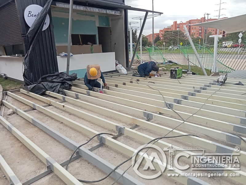 Estructuras metálicas en acero para pisos industriales de alto tráfico en Bogotá, Colombia. Montajes, Ingeniería y Construcción. MIC SAS.