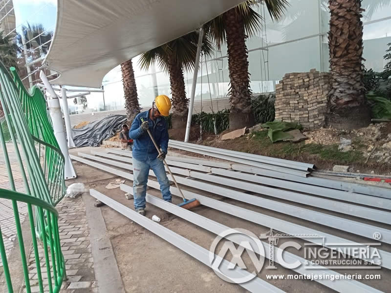 Estructuras metálicas en acero para pisos industriales de alto tráfico en Bogotá, Colombia. Montajes, Ingeniería y Construcción. MIC SAS.