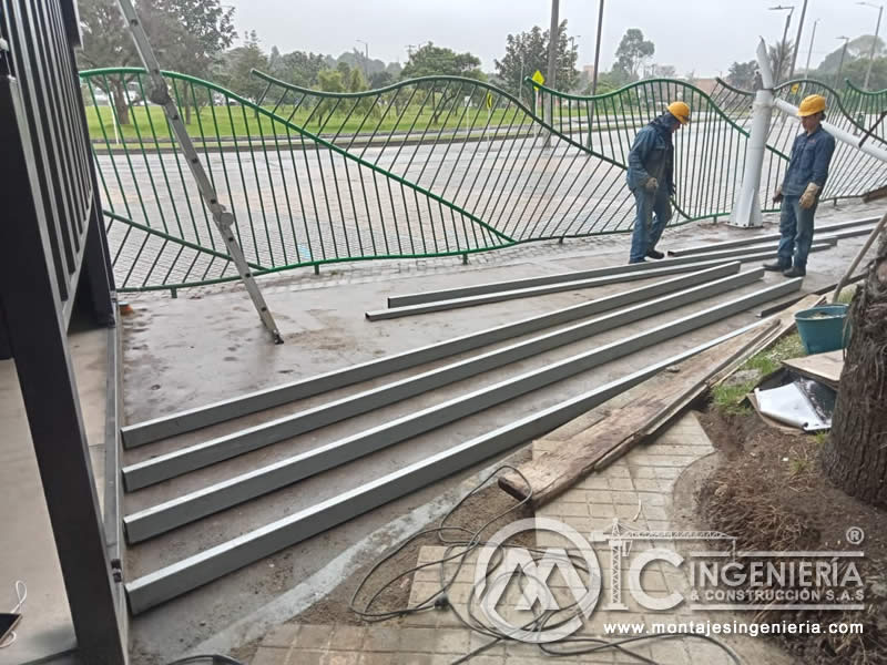 Estructuras metálicas en acero para pisos industriales de alto tráfico en Bogotá, Colombia. Montajes, Ingeniería y Construcción. MIC SAS.