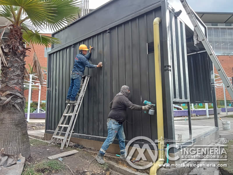 Estructuras metálicas para módulos comerciales resistentes y duraderos en Bogotá, Colombia.. Montajes, Ingeniería y Construcción. MIC SAS.