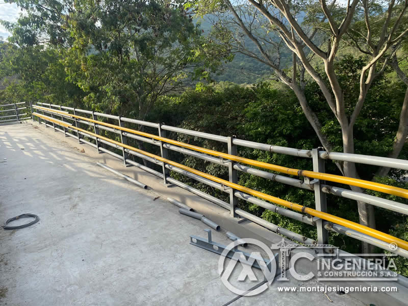 Montaje de estructuras metálicas para puentes y pasarelas peatonales en Bogotá, Colombia. Montajes, Ingeniería y Construcción. MIC SAS. Montaje de estructuras metálicas para puentes y pasarelas peatonales en Bogotá, Colombia. Montajes, Ingeniería y Construcción. MIC SAS.