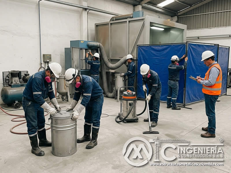 Acciones correctivas en arenado para controlar emisiones, residuos y hallazgos ambientales en Bogotá, Colombia. Montajes, Ingeniería y Construcción. MIC SAS. Acciones correctivas en arenado para controlar emisiones, residuos y hallazgos ambientales en Bogotá, Colombia. Montajes, Ingeniería y Construcción. MIC SAS.