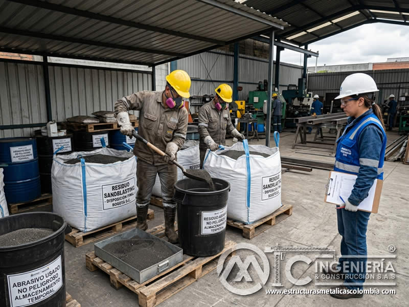 Gestión de residuos de arenado con abrasivos usados, almacenamiento y disposición segura en Bogotá, Colombia. Montajes, Ingeniería y Construcción. MIC SAS. Gestión de residuos de arenado con abrasivos usados, almacenamiento y disposición segura en Bogotá, Colombia. Montajes, Ingeniería y Construcción. MIC SAS.