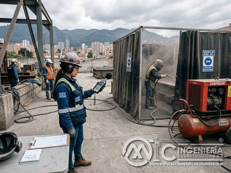 Monitoreo de ruido en arenado con sonómetro para evaluar impacto ambiental en Bogotá, Colombia. Montajes, Ingeniería y Construcción. MIC SAS. Monitoreo de ruido en arenado con sonómetro para evaluar impacto ambiental en Bogotá, Colombia. Montajes, Ingeniería y Construcción. MIC SAS.