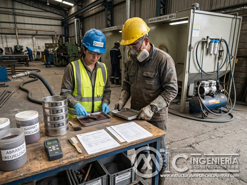 Selección de abrasivo reciclable y sostenible para procesos de sandblasting en Bogotá, Colombia. Montajes, Ingeniería y Construcción. MIC SAS. Selección de abrasivo reciclable y sostenible para procesos de sandblasting en Bogotá, Colombia. Montajes, Ingeniería y Construcción. MIC SAS.